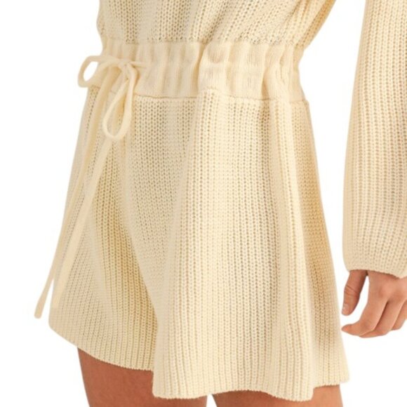 Yellow Spring Ribbed Sweater Romper - Picture 10 of 10